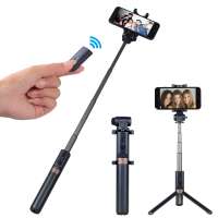 2019 New Fashion Portable Wireless Tripod Bluetooth Selfie Stick Bluetooth 3.0 for IOS Android Mobile Phone Video Camera