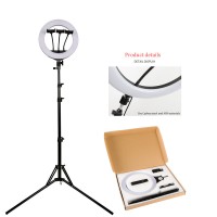 White color 14inch remote control led selfie light ring with Tripod Stand & Phone Holder for YouTube Video