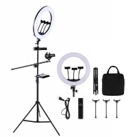 Portable Professional Dimmable LED  Kit With Tripod Stand Cell Phone Holder