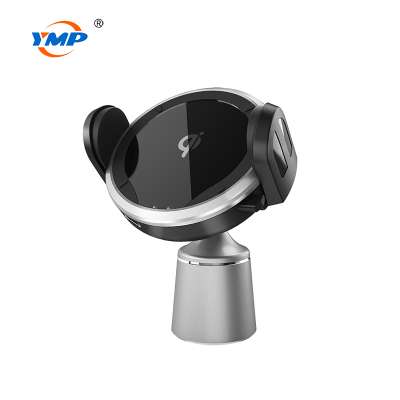 3 in 1 Qi Fast Charging Mobile Car Mount Wireless Charger with phone clip infrared automatic induction for Apple iPhone Samsung