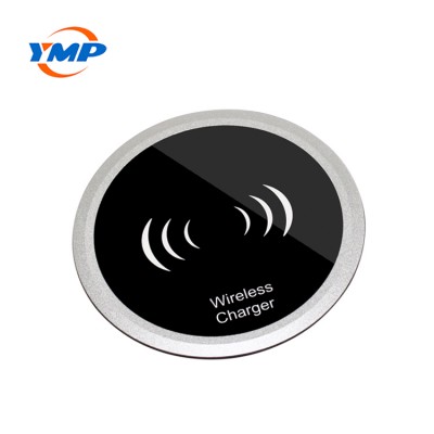 Universal Table Embedded Qi Restaurant Table Round Wireless Charger For smart phone